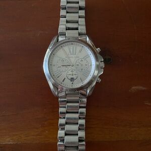 Michael Kors Metallic Silver Chronograph Watch